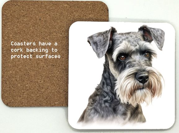 1314-315 - Schnauzer Dog Coasters (95mm square)