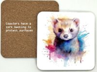 1314-188 Ferret Coasters (95mm square)