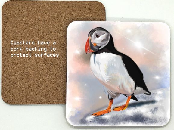 1314-120 - Puffin Coaster (95mm square)