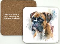 1314-317 Boxer Dog Coasters (95mm square)
