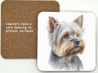 1314-142 Yorkshire Terrier Dog Coasters (95mm square)