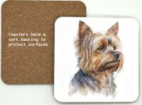 1314-302 Yorkshire Terrier Dog Coasters (95mm square)