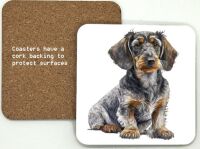 1314-308 Wirehaired Dachshund Coasters (95mm square)