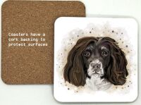 1314-58 Springer Spaniel Dog Coasters (95mm square)