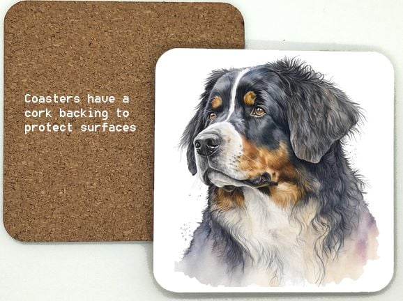 1314-135 Bernese Mountain Dog Coasters (95mm square)