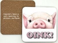 1314-309 OINK! Pig Coasters (95mm square)