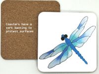 1314-199 Dragonfly Coasters (95mm square)