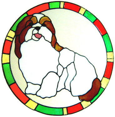880 - Shih-Tzu Dog Frame handmade peelable window cling decoration