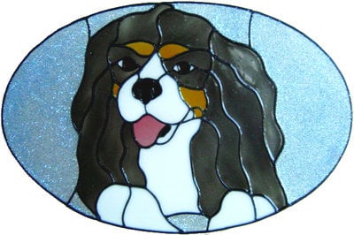 884 - Cavalier King Charles Spaniel Dog handmade peelable window cling decoration