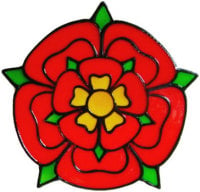 920 - Lancashire Rose handmade peelable window cling decoration
