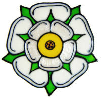 836 - Yorkshire Rose handmade peelable window cling decoration