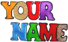 384 - Name/Letters handmade peelable window cling decoration