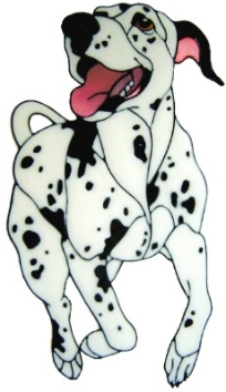 533 - Dalmatian Dog - Handmade peelable static window cling decoration
