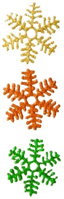 1022 - Set of Three Snowflakes