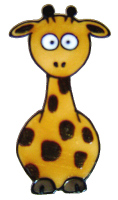 1111- Diddy Giraffe handmade peelable window cling decoration