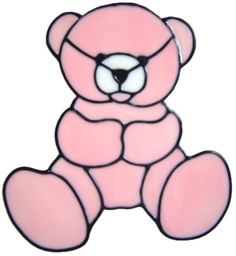866 - Baby Bear - Handmade peelable static window cling decoration