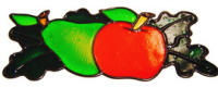 242 - Apples & Pears handmade peelable window cling decoration