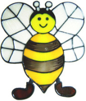41 - Bumblebee Fun handmade peelable window cling decoration
