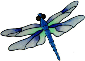 462 - Dragonfly - Handmade peelable window cling decoration
