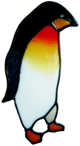 445 - Penguin handmade peelable window cling decoration