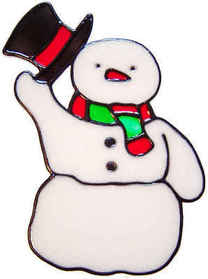 453 - Snowman christmas handmade peelable window cling decoration