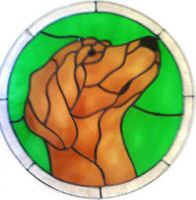 526 - Irish Setter Dog - Handmade peelable static window cling decoration
