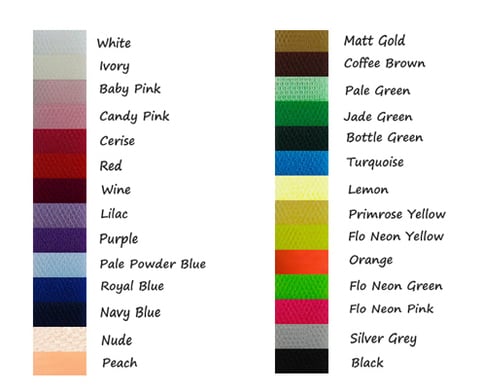 Samples Of Dress Net Colours