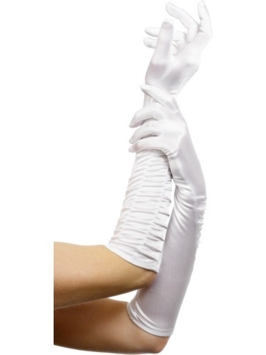 Long White Temptress Gloves