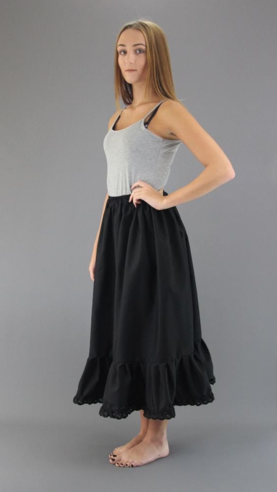 Black-Cotton-Petticoat-Broderie Anglaise