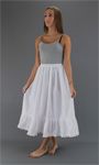 White Cotton Petticoat With Broderie Anglaise Trim