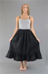 Black Cotton Petticoat With Broderie Anglaise Trim