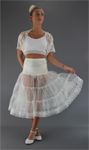Ivory 2 Layers Lace Edged Net Petticoat