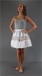 Single Layer White Lace Tiered Petticoat
