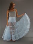 Full Length Pale Powder Blue Petticoat Edged in Lace 2 Layers