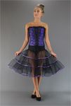 Black Gothic Petticoat Petticoat - Purple Satin Trim