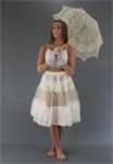 Single Layer Ivory Lace Tiered Petticoat