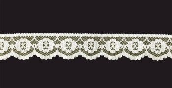 Flat Ivory Lace Trim - 1 Inch