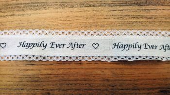 Happily Ever After Luxury Lace Edged Ribbon