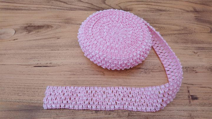 <!-- 020 -->Pale Pink Crochet Tutu Top Elastic