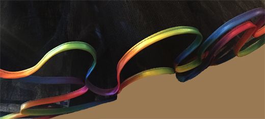 Rainbow Satin Bound Petticoat