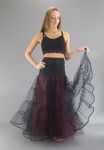 Full Length Net Skirt 2 Layers in Black & Wine