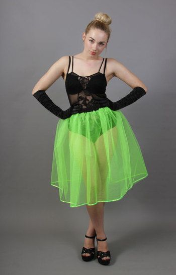 Flo Neon Green Net Skirt