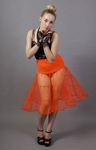 Orange Petticoat Tiered