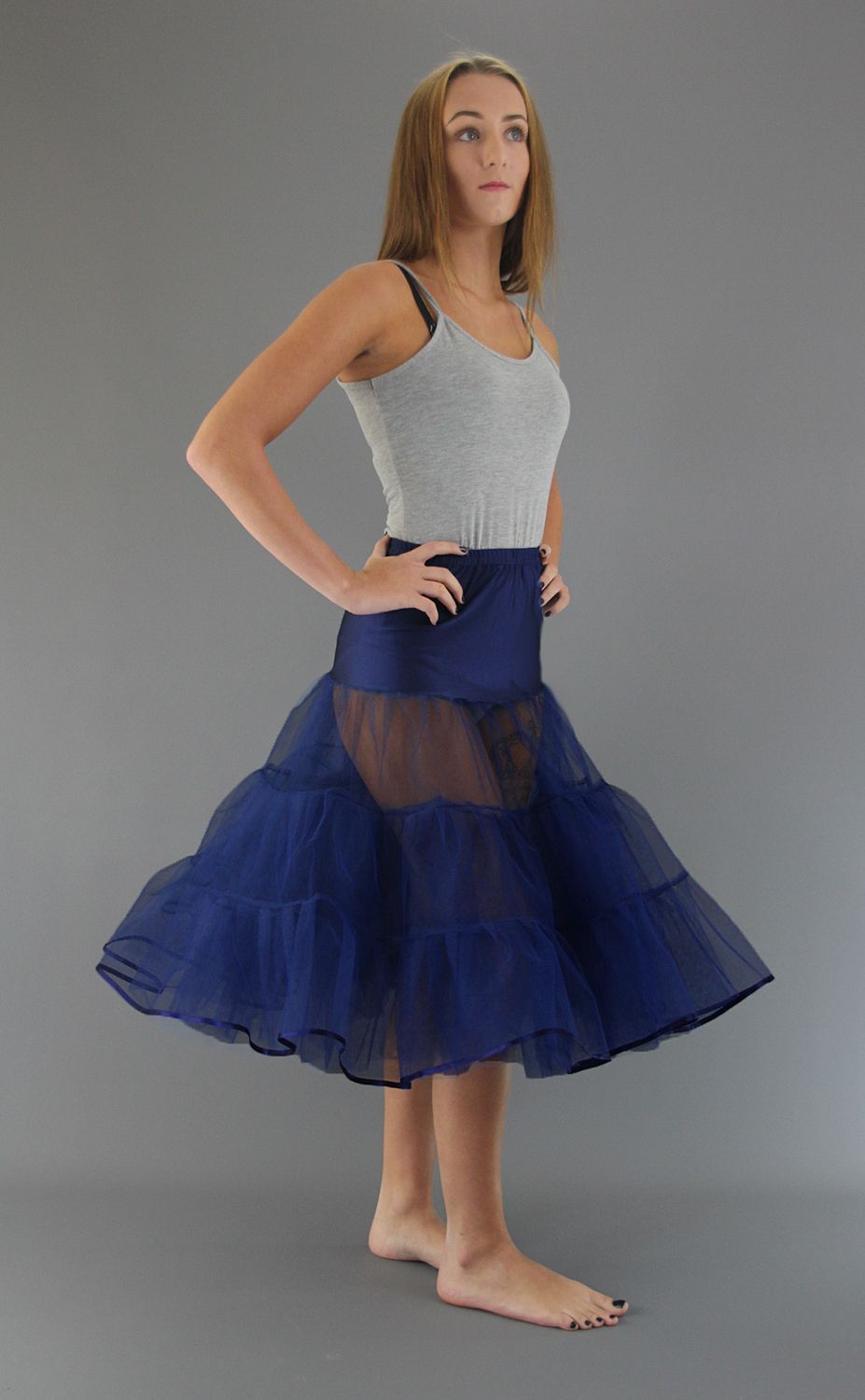 Navy Blue Net Petticoat | Dream Petticoats
