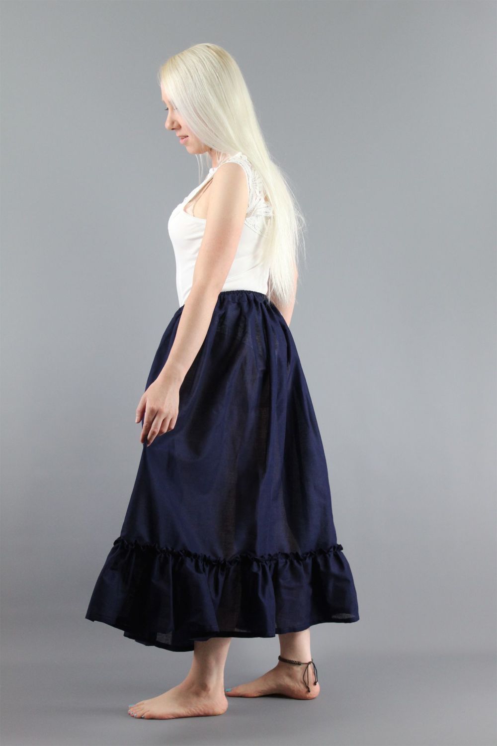 Navy Blue Cotton Lawn Slip 100 Pure Cotton Petticoat Dream Petticoats