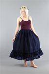 Lightweight Cotton Lawn Petticoat - Navy With Broderie Anglaise Trim