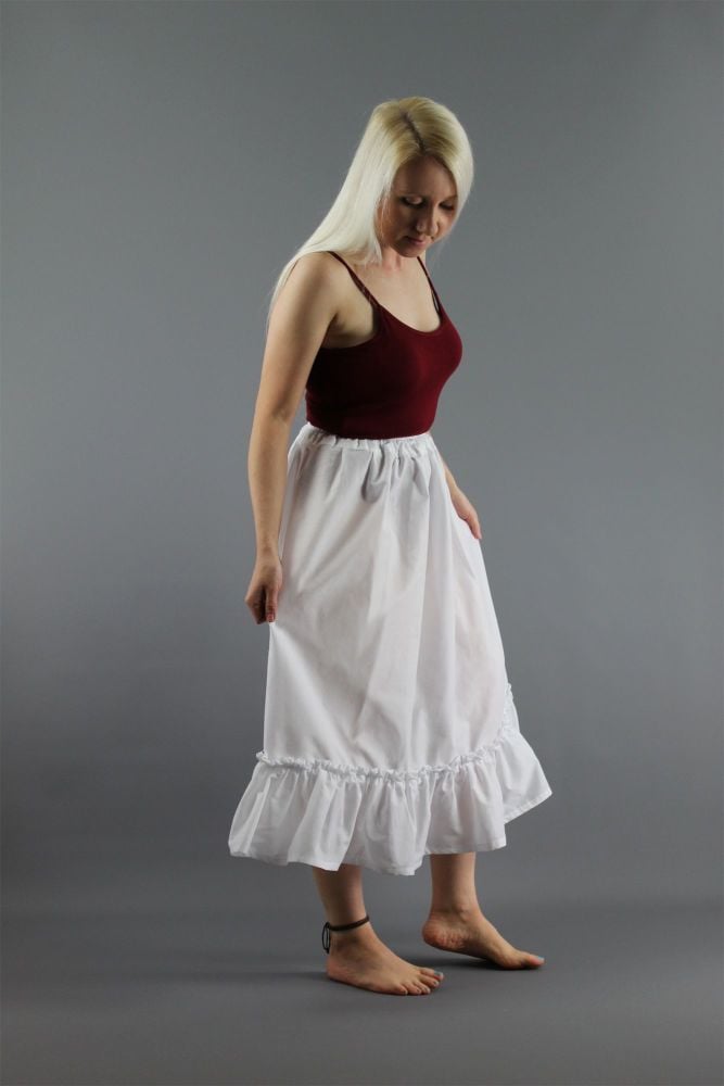 Lightweight-Cotton-Lawn-Skirt-White