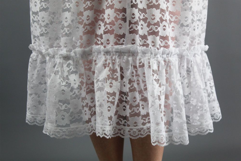 White Lace Petticoat | Lace Skirt and Dress Extender | Dream Petticoats