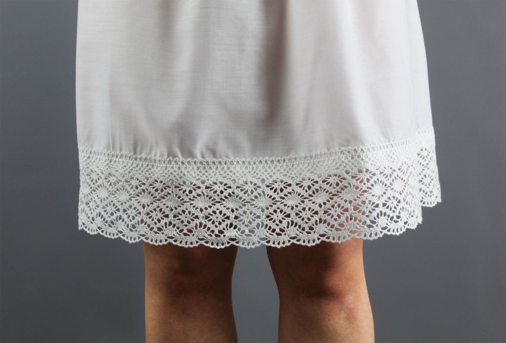 Hemmed-With-White-Crochet-Lace