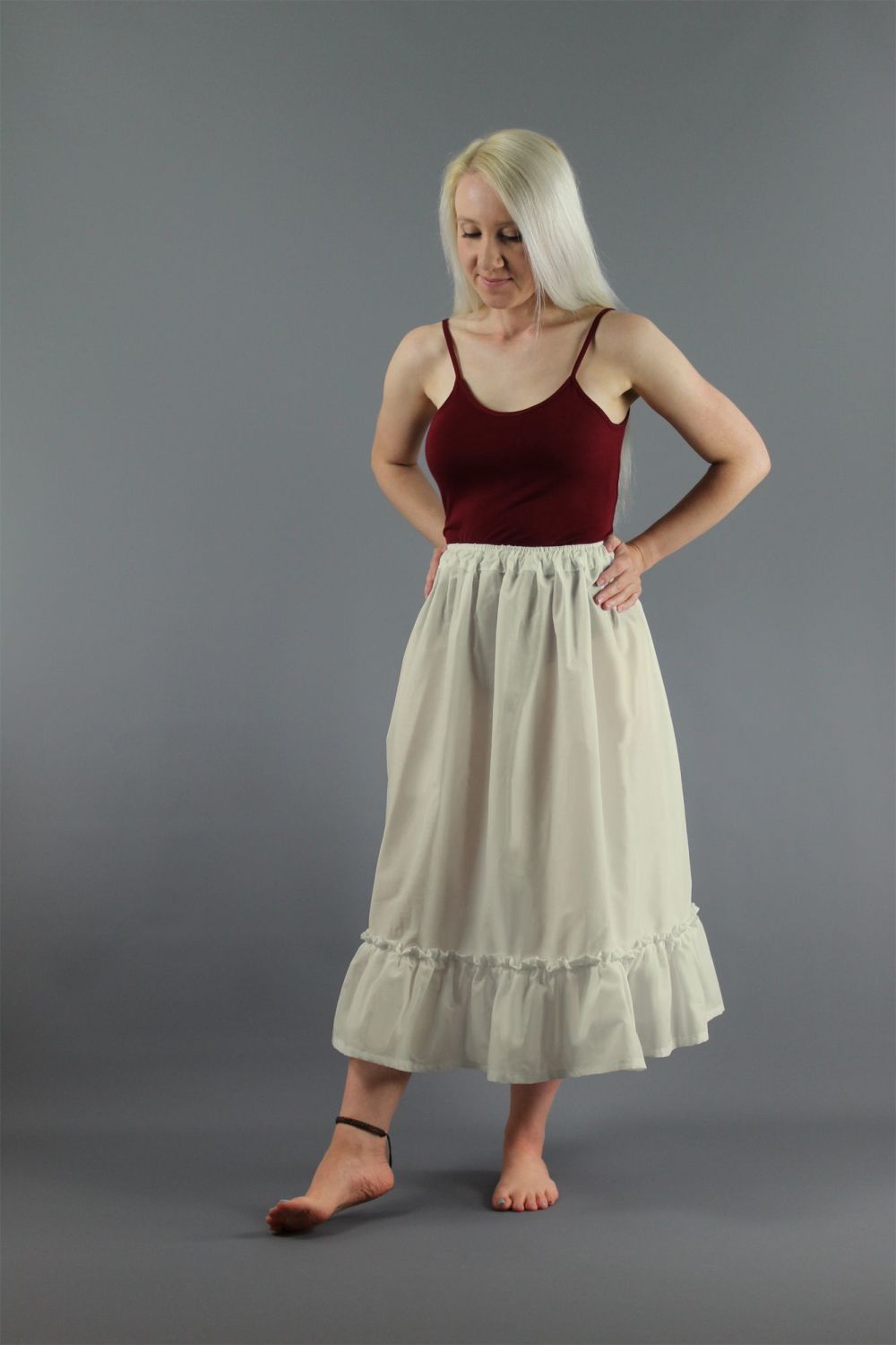 Ivory Cotton Lawn Slip 100 Pure Cotton Petticoat Dream Petticoats